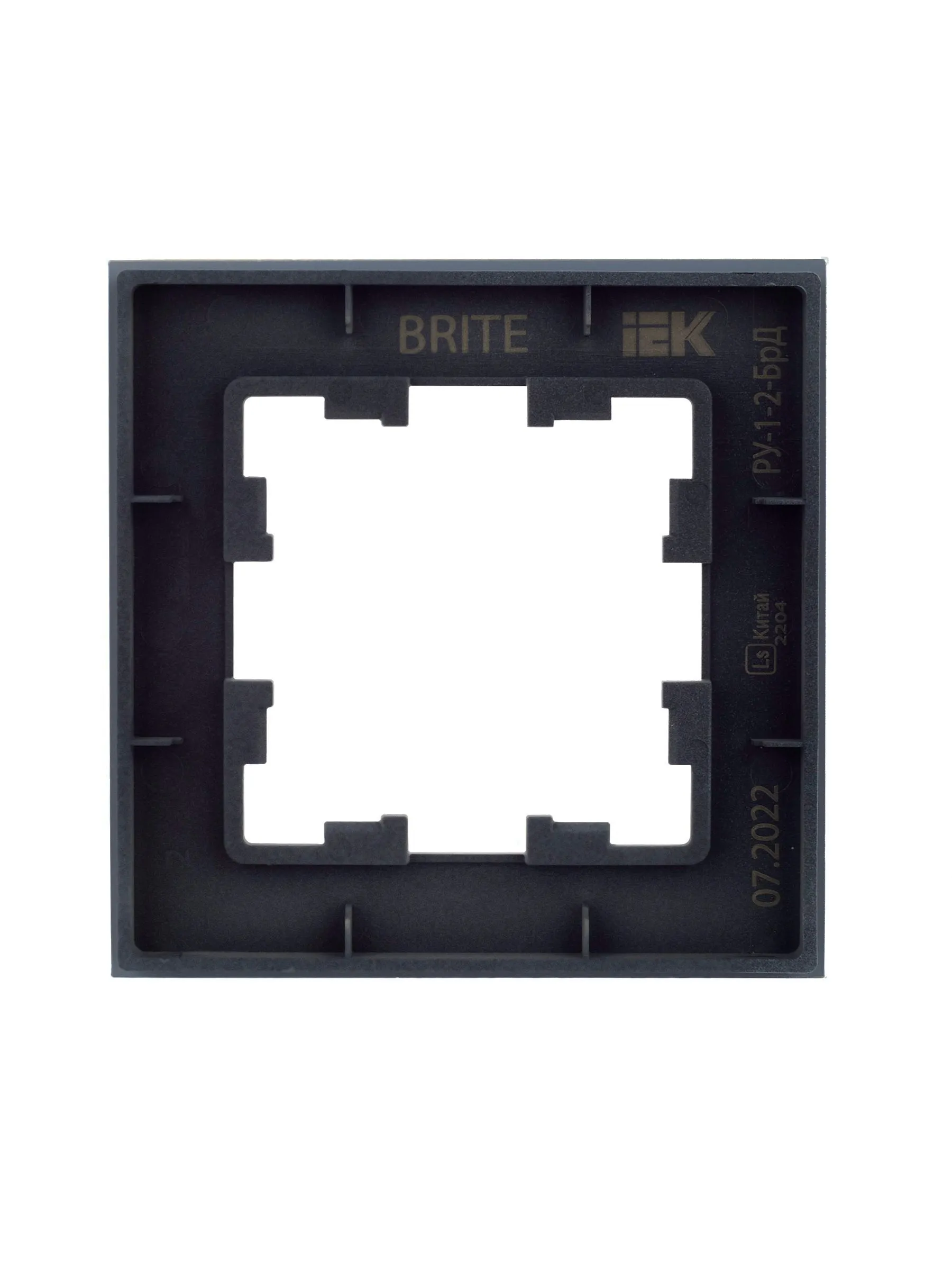BRITE Рамка 1 -местная РУ-1-2-БрД стекло дымчатый IEK - Фото 4