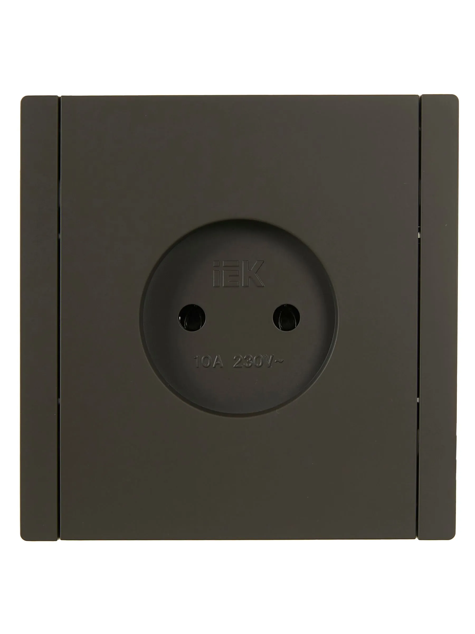 FORTE&PIANO Розетка 1-местная без заземления без защитных шторок винтовое крепление 10А FP318 серый IEK - Фото 3