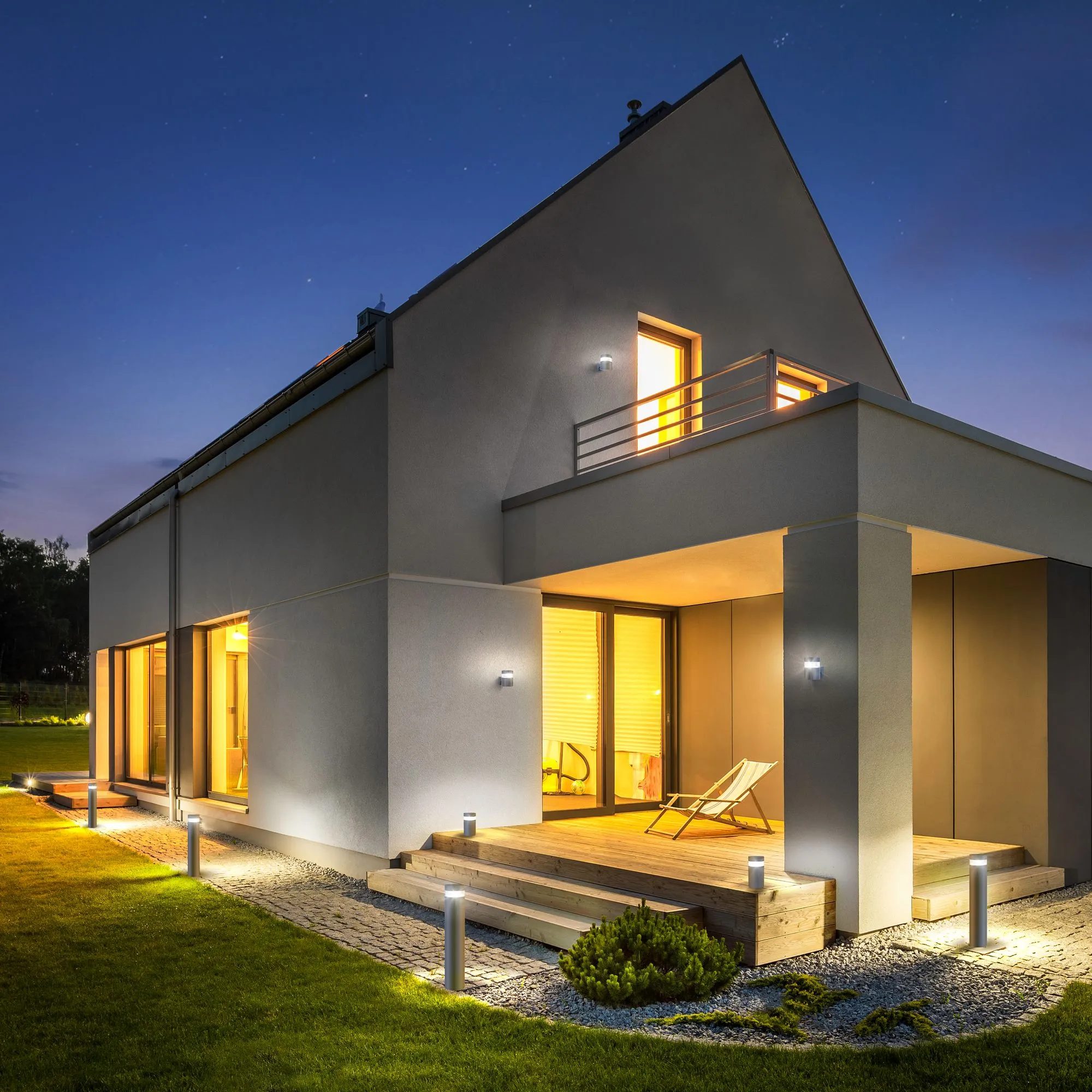 Уличный настенный светодиодный светильник IP65 1530 TECHNO LED серый - Фото 4