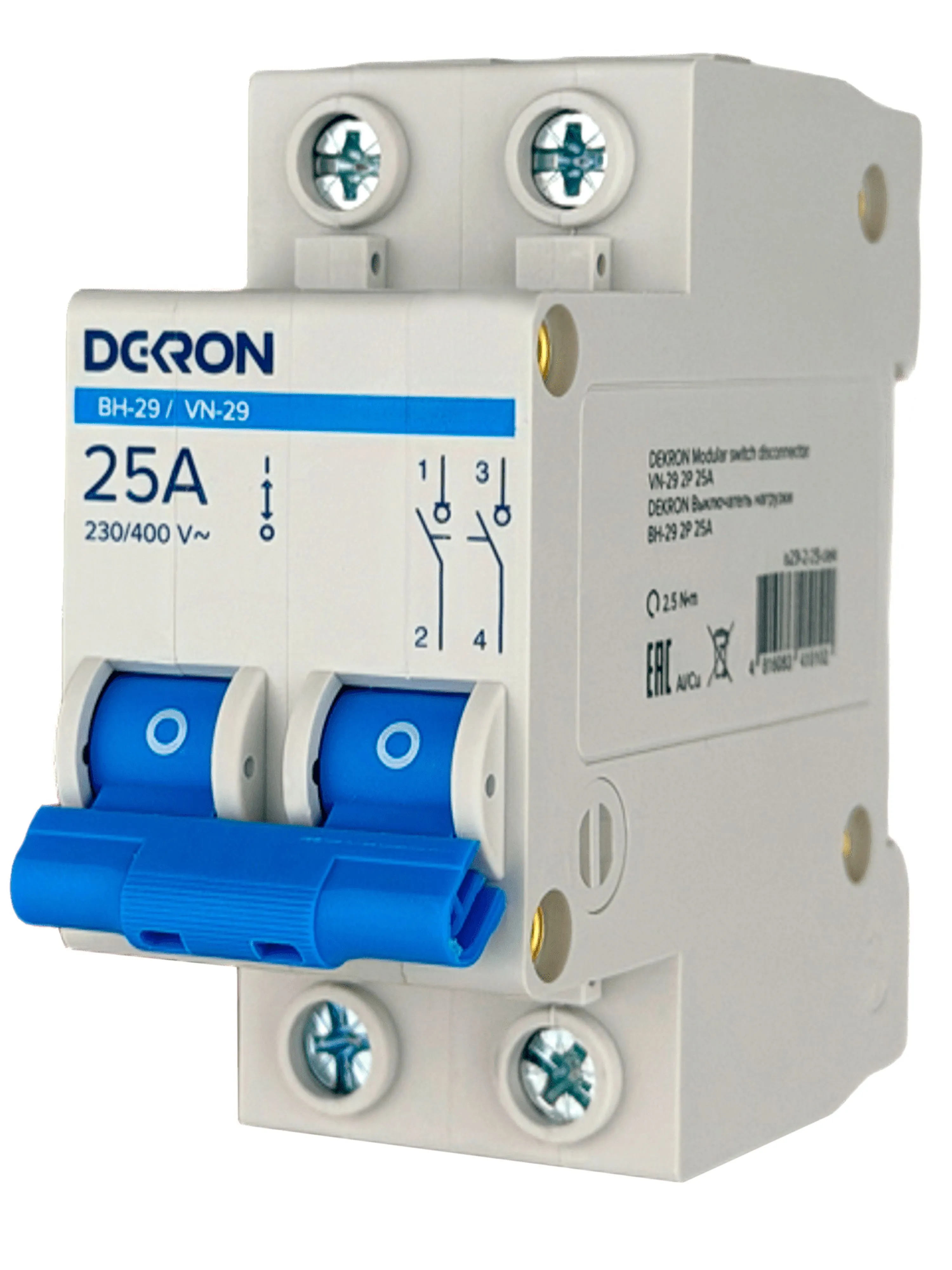 Выключатель нагрузки ВН-29 2P 25А