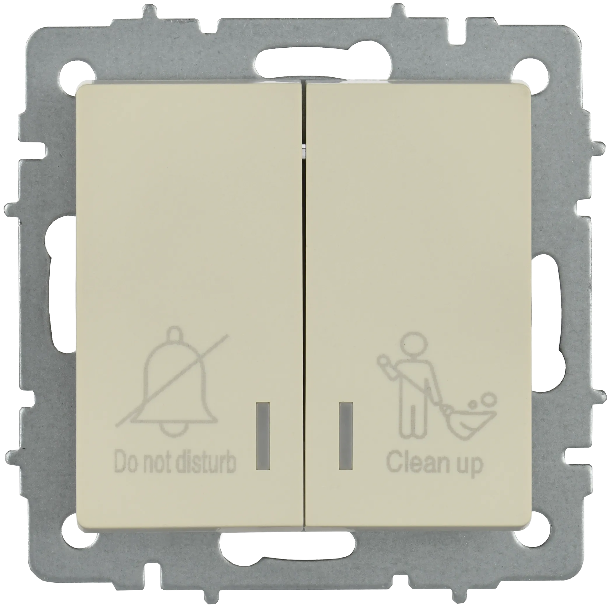 BRITE Выключатель 2-клавишный с индикацией для отелей 10А ВС10-2-9-БрКр бежевый IEK - Фото 8