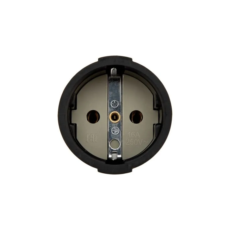 Розетка разборная Евро с з/к 16А черная REXANT - Фото 2