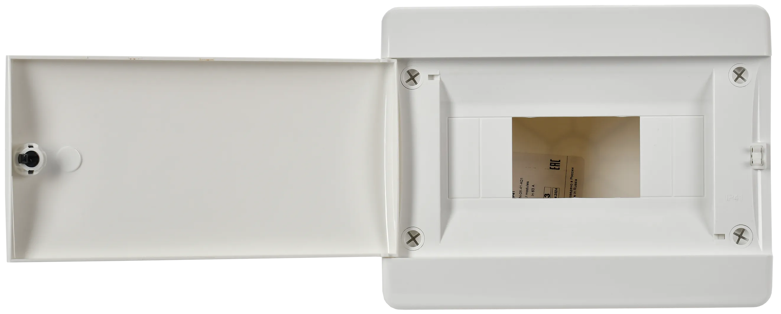 UNION Compact Корпус пластиковый БЕЛЫЙ ЩРН-П-8, IP41 белая дверь IEK - Фото 3