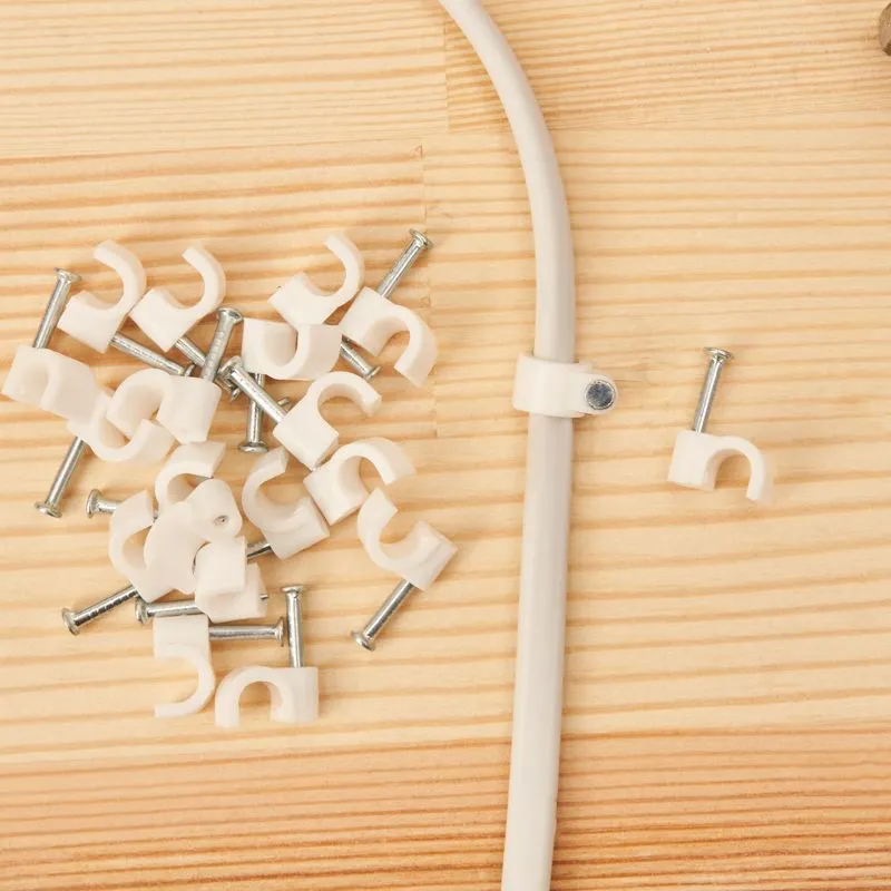 Крепеж кабеля круглый 5мм, белый (20 шт/уп) REXANT - Фото 3