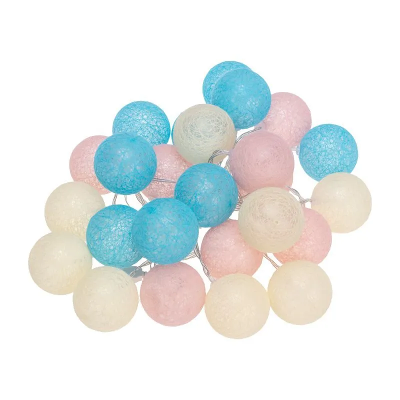 Тайские фонарики Перламутр 5 м, 25 LED, прозрачный ПВХ, цвет свечения теплый белый, питание USB NEON-NIGHT 304-010