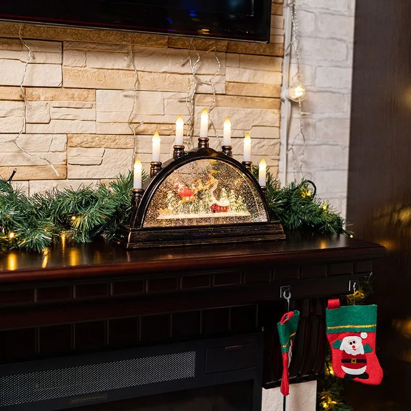 Декоративный светильник Подсвечник с эффектом снегопада NEON-NIGHT - Фото 2