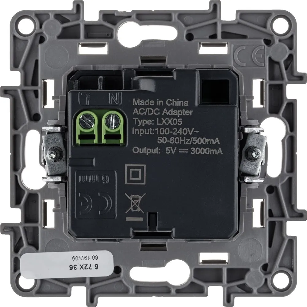 ETIKA Розетка USB A+C 15Вт слоновая кость - Фото 5