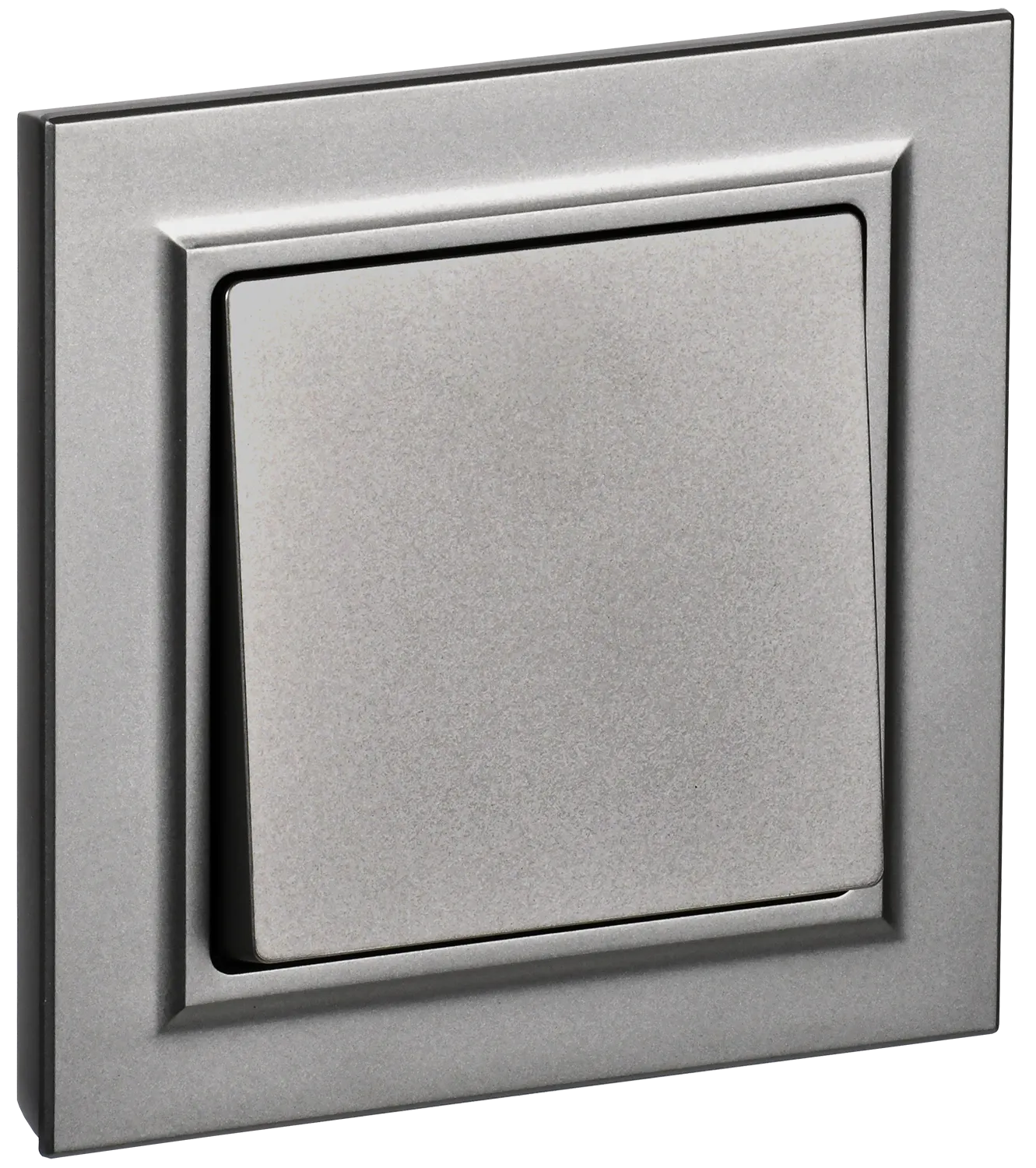 BRITE Выключатель 1-клавишный 10А в сборе ВСР10-1-0-БрС сталь IEK