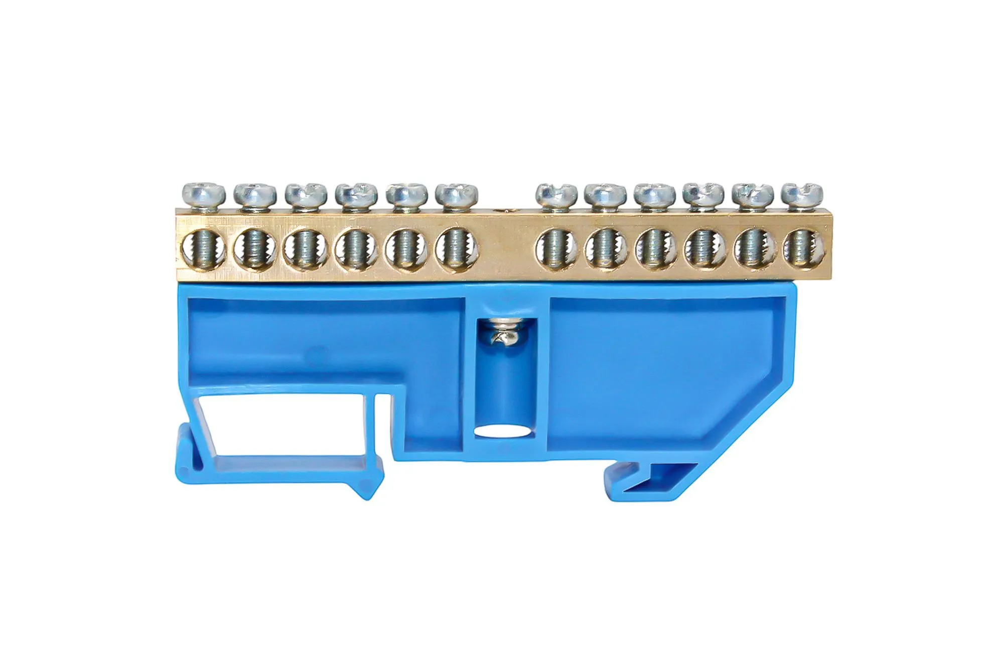 Шина N "ноль" на DIN-изоляторе СИНИЙ 6х9-12 DEKRON - Фото 2