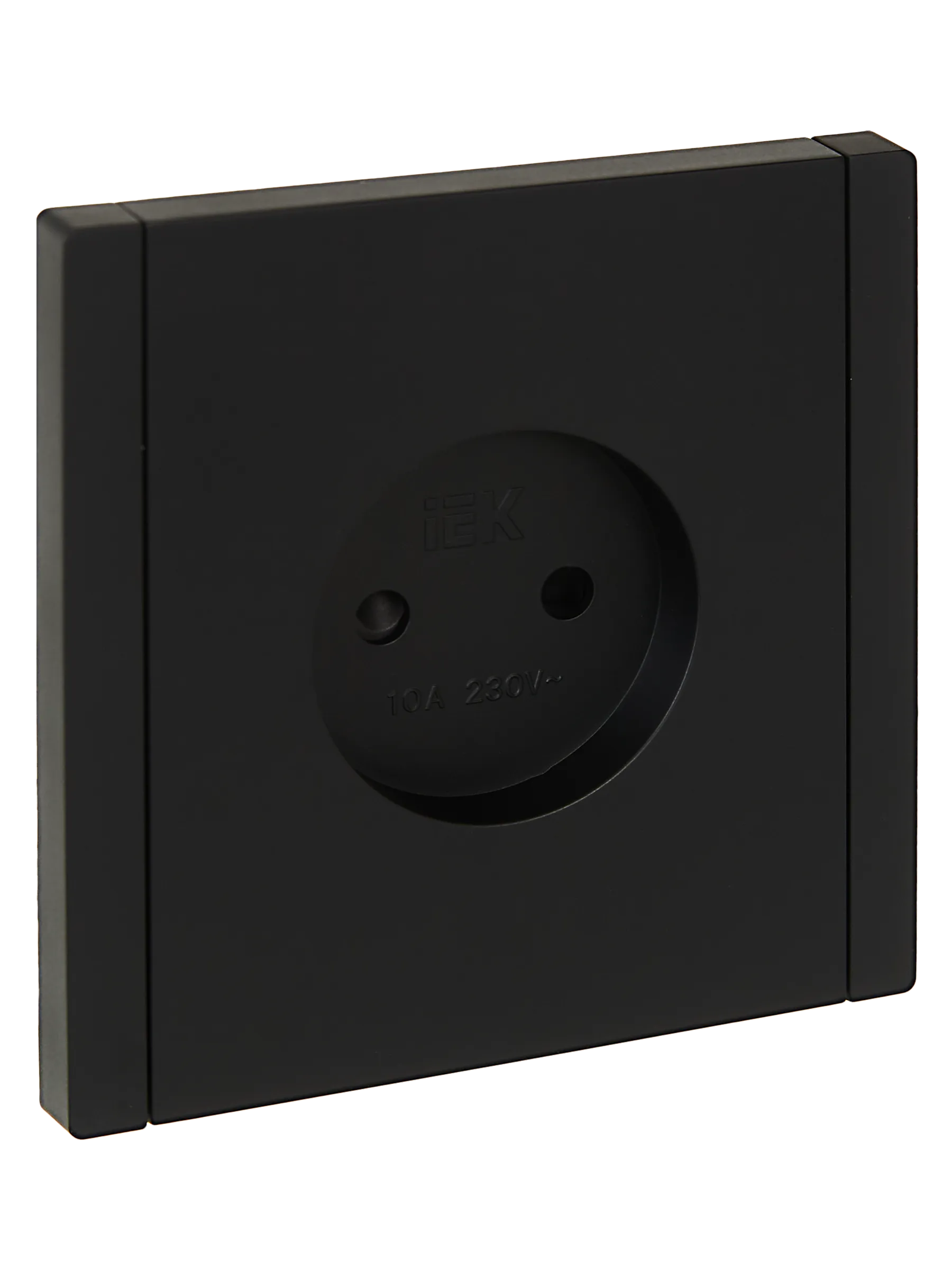 FORTE&PIANO Розетка 1-местная без заземления с защитными шторками винтовое крепление 10А FP117 черный IEK FP-R13-10-K02