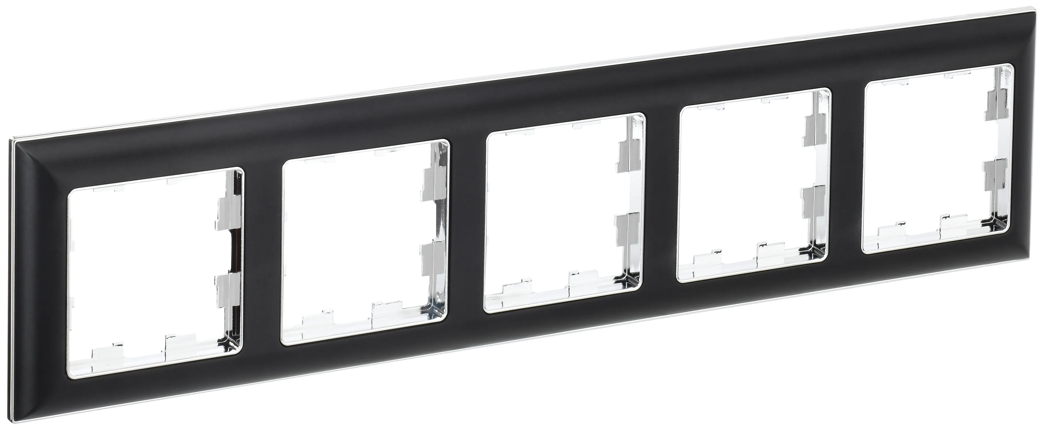 BRITE Рамка 5-местная РУ-5-Бр хром/черный IEK