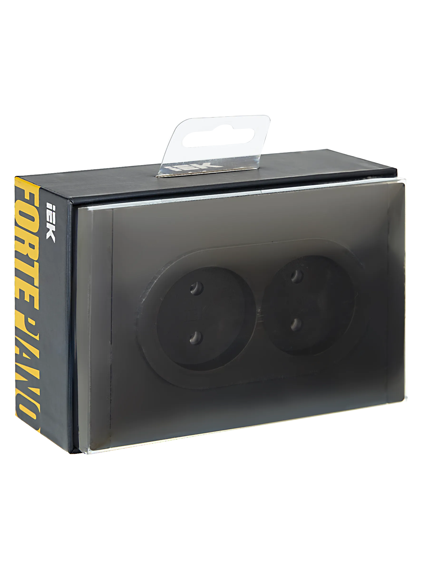 FORTE&PIANO Розетка 2-местная без заземления без защитных шторок безвинтовое крепление 10А FP326 серый IEK - Фото 2