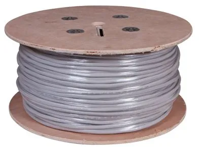 Кабель витая пара U/UTP, CAT 5е, PVC, 16PR, 24AWG, INDOOR, SOLID, серый, 305м, РФ REXANT - Фото 2