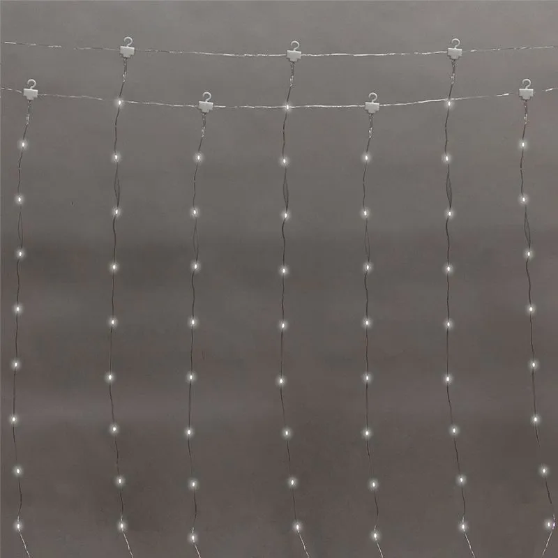 Гирлянда Светодиодный дождь из росы 3х2м, белый, USB + пульт управления, с крючками для крепления NEON-NIGHT