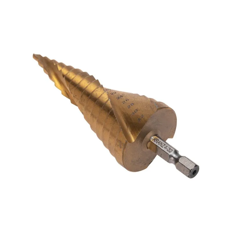 Сверло по металлу ступенчатое ТИТАН 4,0-32,0мм, 102мм, 65 HRC, Р6М5 TiN KRANZ - Фото 3