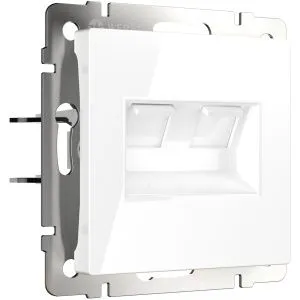 Розетка двойная Ethernet RJ-45 (белый) Werkel W1181101
