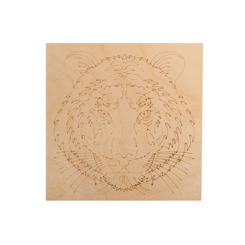 Доски для выжигания «Животные», 150х150мм, набор 5 шт. (белка, слон, сова, ежик, тигр) пакет REXANT - Фото 5