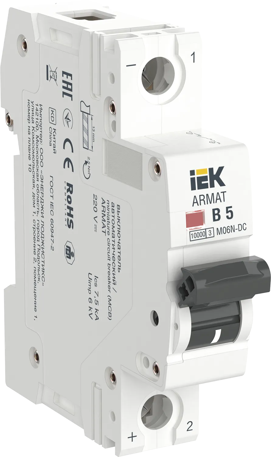 ARMAT Автоматический выключатель M06N-DC 1P B 5А IEK