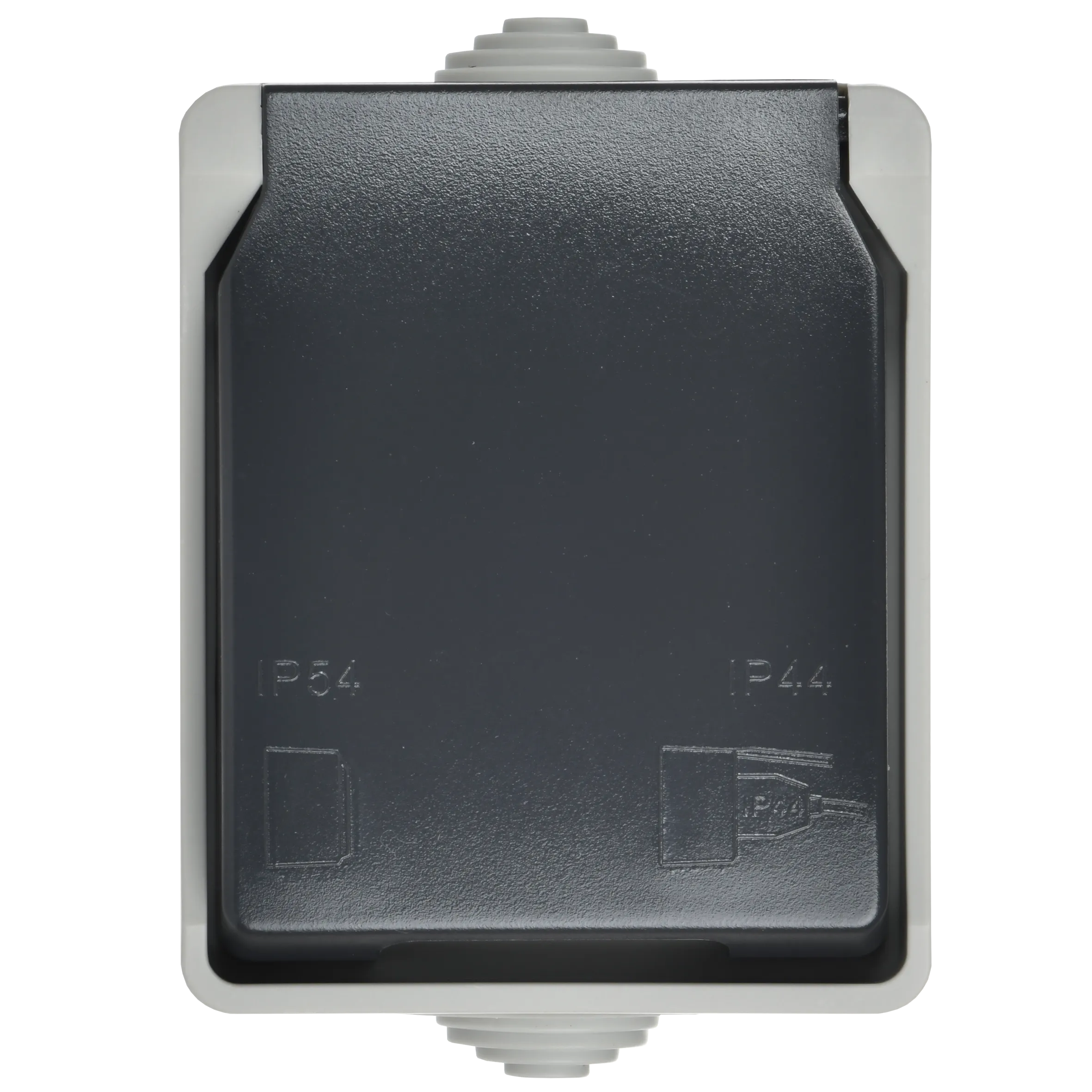 FORS Розетка 1-местная с заземлением для открытой установки 16А IP54 РСб20-3-ФСр серый IEK - Фото 6