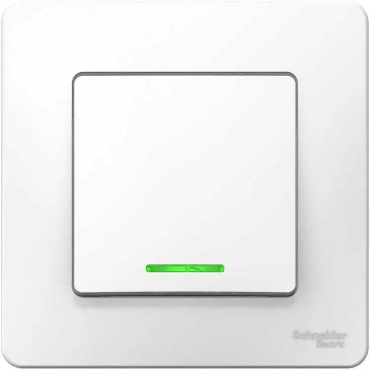 Выключатель 1-кл. СП Blanca 10А IP20 (сх. 1) 250В с подсветкой бел. SE BLNVS010111 - Фото 3