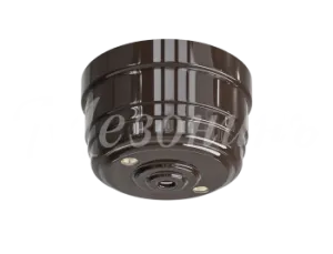 Корпус розетки потолочной пластиковый, D70x40, цвет - коричневый, серия УСАДЬБА, ТМ МЕЗОНИНЪ GE30811-04