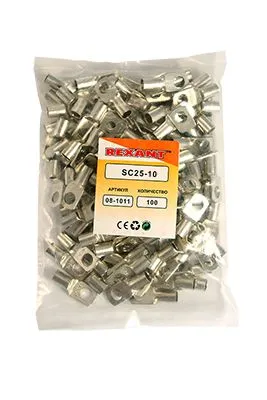 Наконечник кольцевой REXANT НК,  ø10.5 мм, 25 мм², ТМЛ (DIN) 25-10 - Фото 2