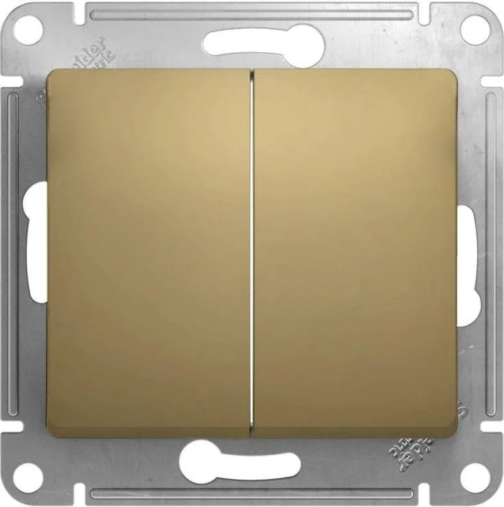 Выключатель 2-кл. СП Glossa 10А IP20 (сх. 5) 10AX механизм титан SE GSL000451