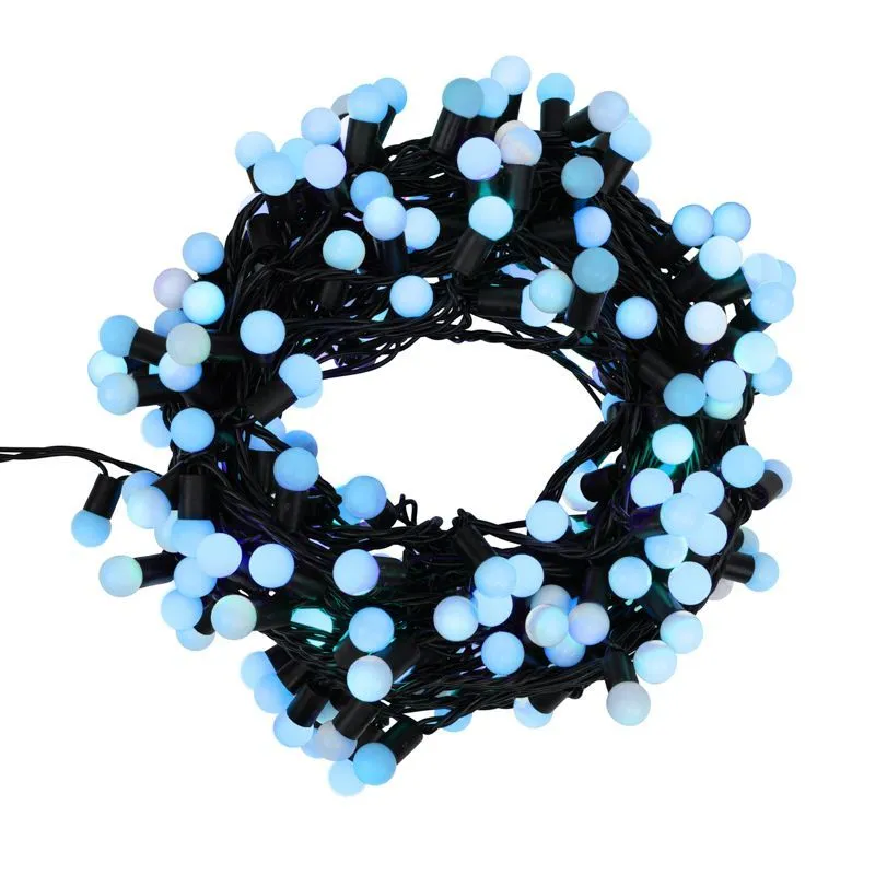 Гирлянда светодиодная Мультишарики Ø17,5мм 20м 200 LED СИНИЙ черный ПВХ IP65 постоянное свечение 230В нужен блок 303-500 NEON-NIGHT 303-503