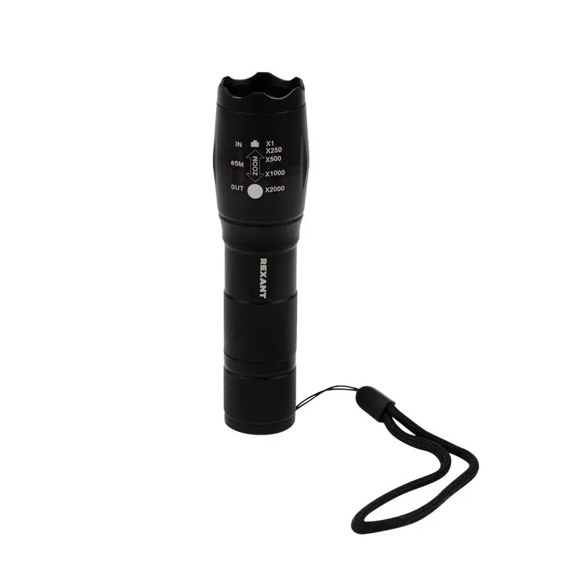 Фонарь универсальный, пятирежимный, в алюминиевом корпусе, сверхъяркий, с регулируемым фокусом REXANT - Фото 4