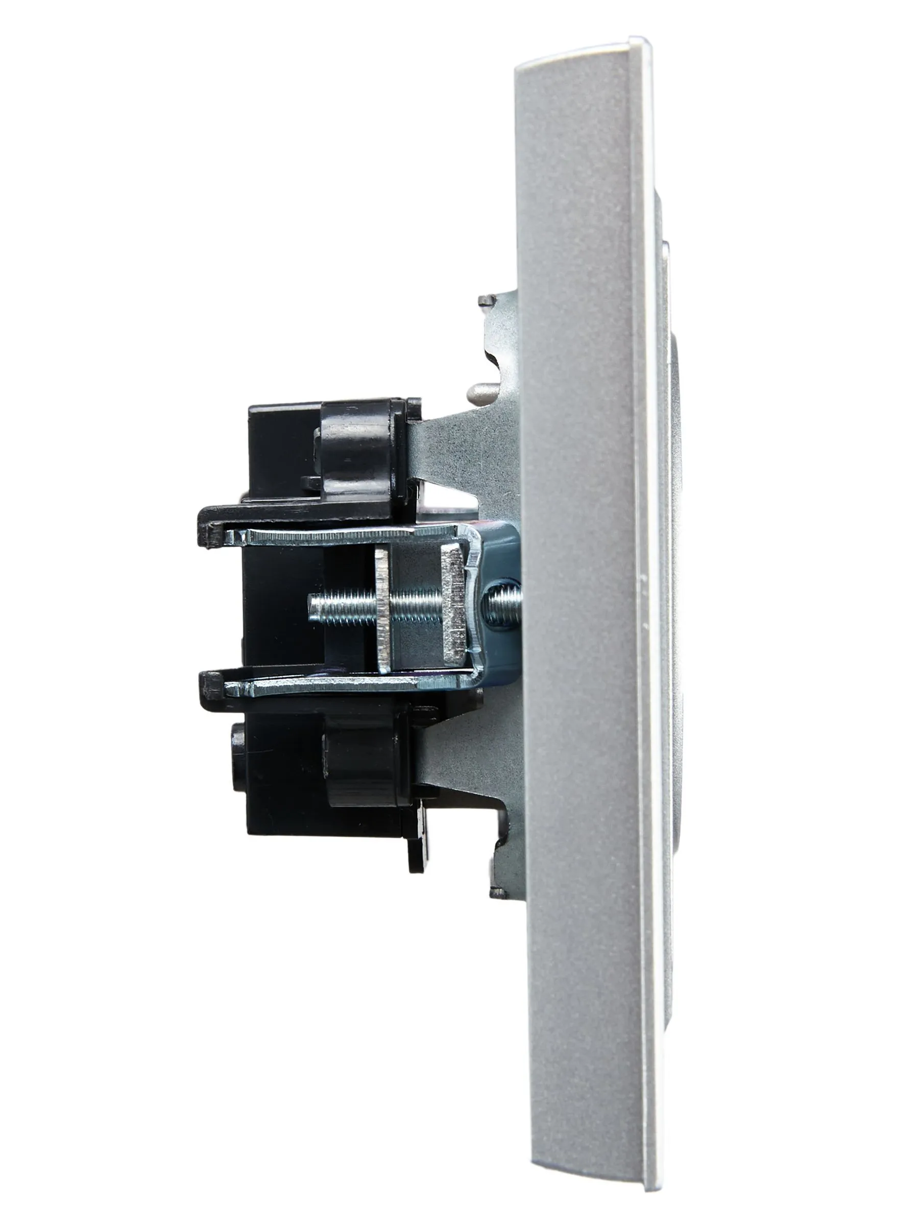 BRITE Розетка 1-местная без заземления без защитных шторок 10А в сб. РСР10-1-0-БрА алюминий IEK - Фото 7