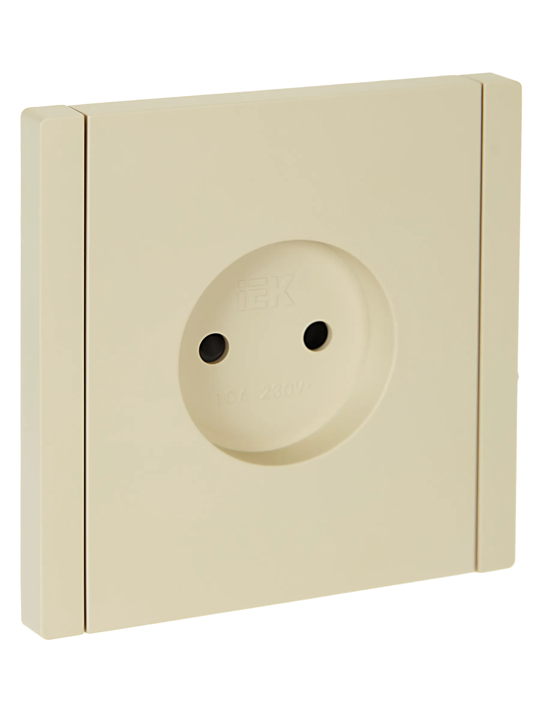 FORTE&PIANO Розетка 1-местная без заземления с защитными шторками винтовое крепление 10А FP417 ваниль IEK FP-R13-10-K10