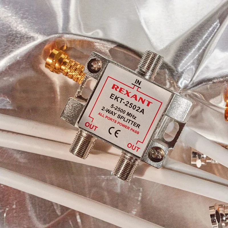 Делитель ТВх2 под F-разъем, 5-2500МГц СПУТНИК REXANT - Фото 2