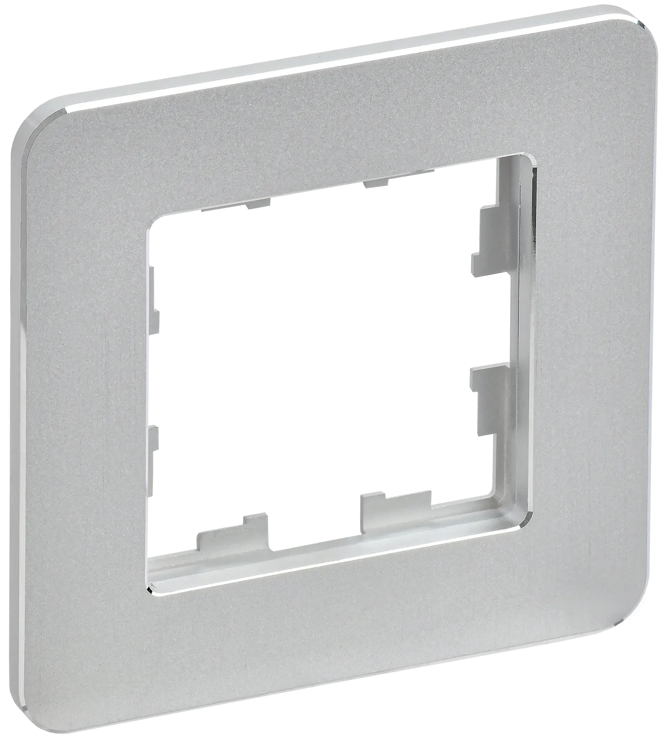 BRITE Рамка 1-местная РУ-1-1-Бр металл алюминий RE IEK