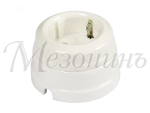 Розетка ретро фарфоровая, двухполюсная, с заземляющим контактом (в комплекте с подъемной рамкой D70 GE70301-01