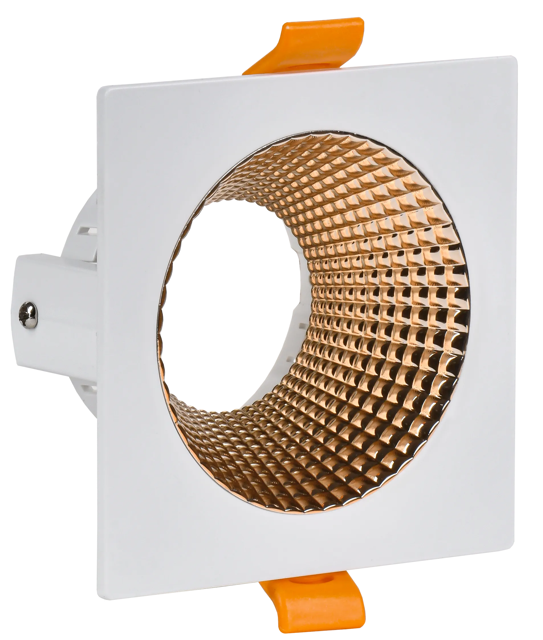 LIGHTING Светильник 4110 встраиваемый поворотный под лампу GU10 белый/золото пластик IEK