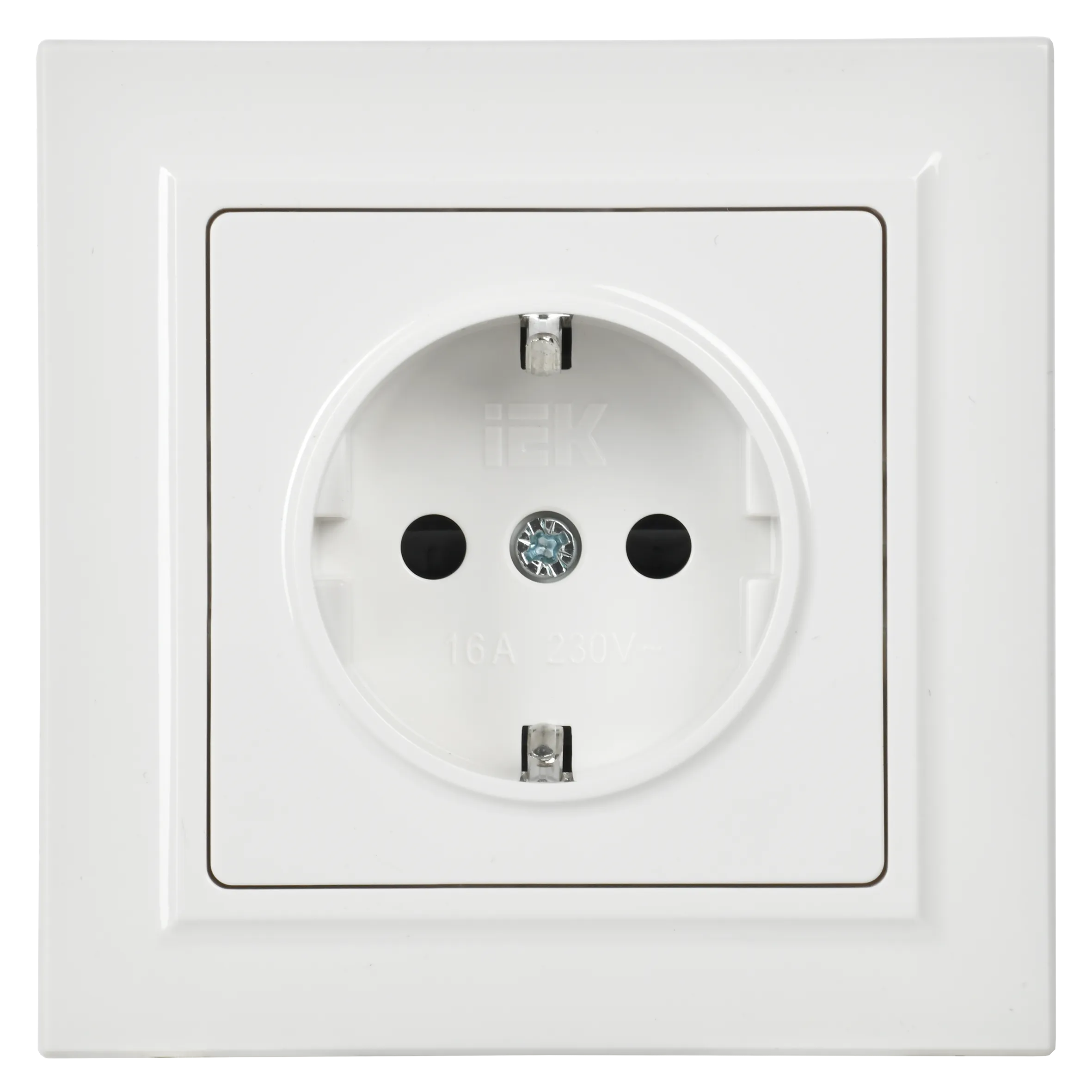 BRITE Розетка 1-местная с заземлением с защитными шторками 16А в сборе РСР14-1-0-БрБ белый IEK - Фото 7