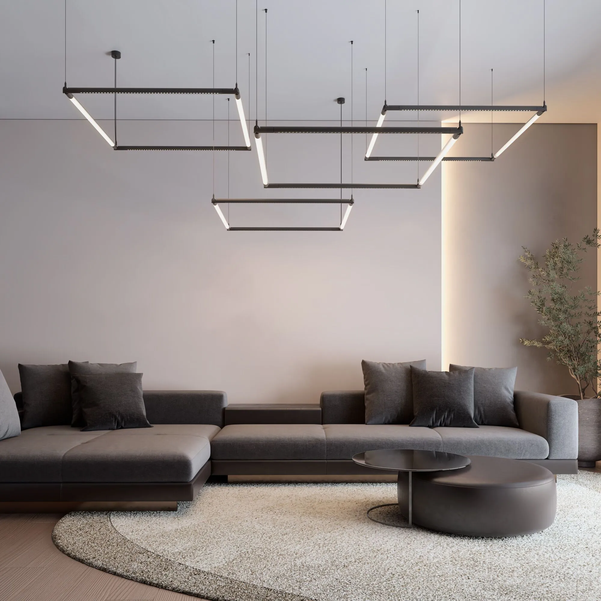 Module System Набор подвеса угловой с вводом питания (черный) - Фото 2