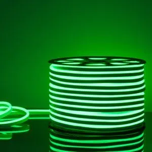 Гибкий неон светодиодный 220V 9,6W 120Led 2835 IP67, односторонний зеленый, 50 м Elektrostandard a040596