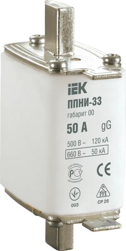 Плавкая вставка предохранителя ППНИ-33 габарит 00 12А IEK DPP10-012