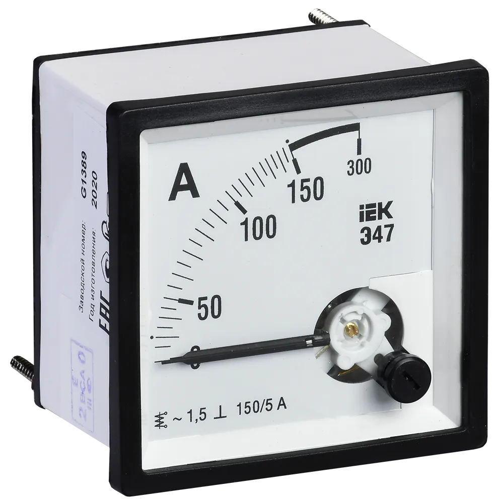 Амперметр аналоговый Э47 150/5А класс точности 1,5 96х96мм IEK