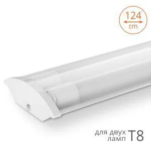 Светильник для светодиодной лампы 2хТ8 (G13) IP20 1200мм WOLTA WT82120-02