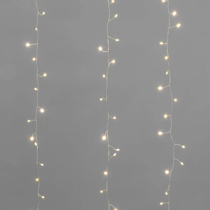 Гирлянда Светодиодный занавес из росы Фейерверк 3х3м 900 LED ТЕПЛЫЙ БЕЛЫЙ IP20 230В NEON-NIGHT - Фото 2