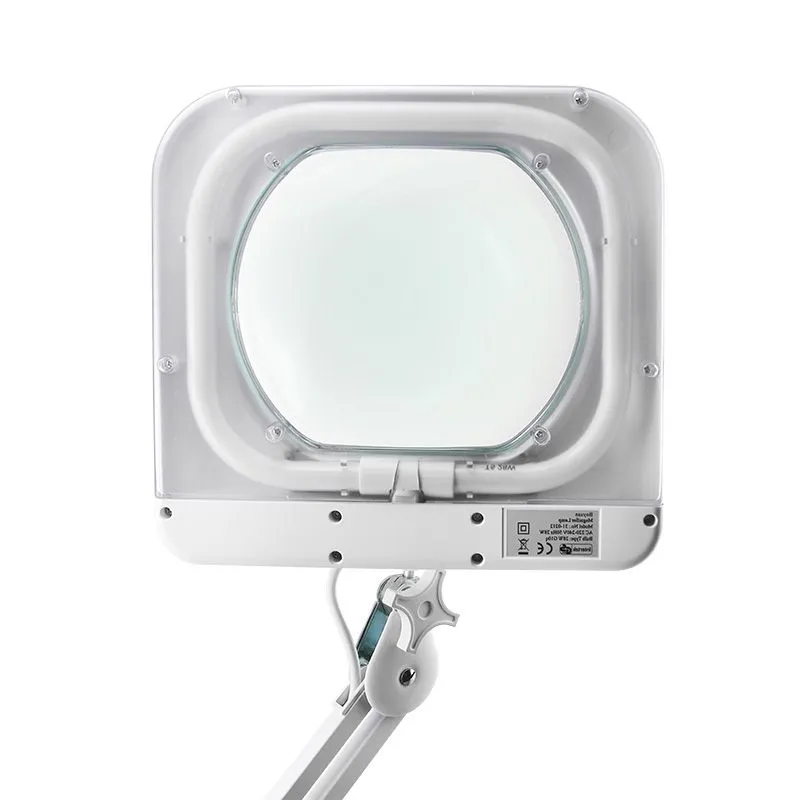 Лупа на струбцине квадратная 5D с подсветкой и крышкой, 150х180мм, белая (6020,ВО) REXANT - Фото 5