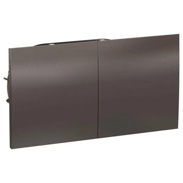 Розетка 2-м СП AtlasDesign 16А IP20 с заземл. защ. шторки со сдвижн. крышкой в сборе мокко SE ATN000