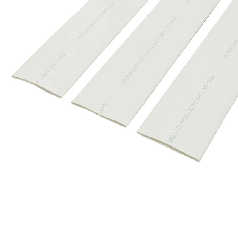 Трубка термоусаживаемая ТУТ нг 50,0/25,0мм, белая, упаковка 10 шт. по 1м REXANT - Фото 3