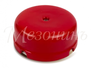 Коробка распределительная фарфоровая D80мм, h43мм, IP20, цвет - красный, ТМ "МЕЗОНИНЪ" GE70236-06 GE70236-06