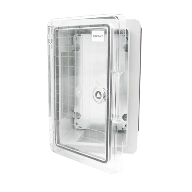 Корпус пластиковый ЩМПп с прозрачной дверцей и монтажной панелью 300х200х130мм, АБС, УХЛ1, IP65 REXANT 11-0410