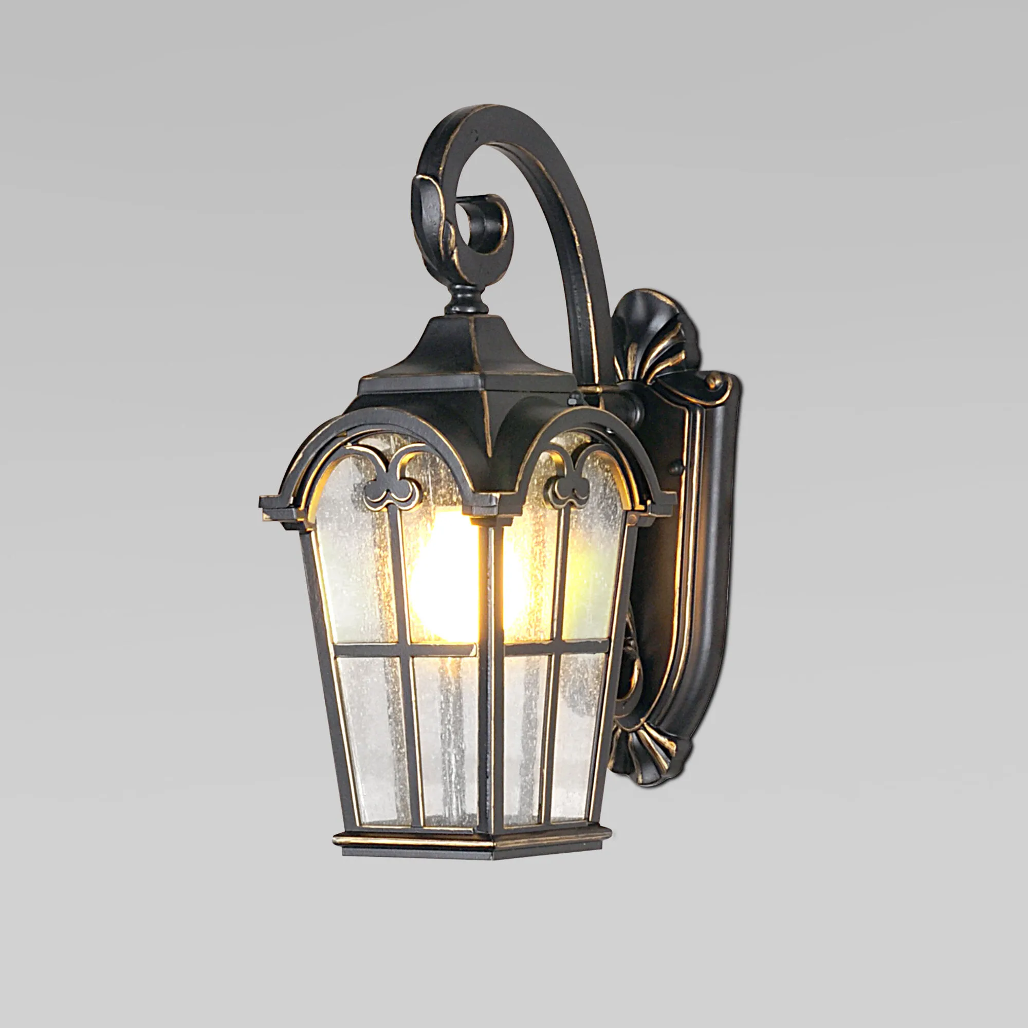 Светильник уличный настенный Mira D черное золото Elektrostandard