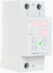 Реле напряжения с контролем тока welrok VI-40 red 4660251140243