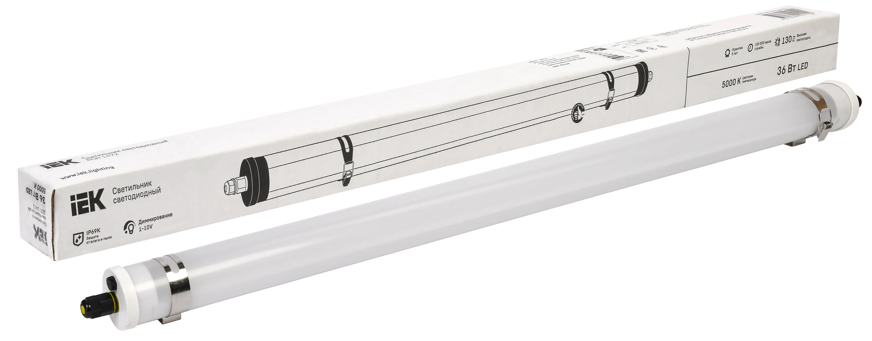 LIGHTING PRO Светильник ДСП 1472 36Вт 5000К IP69 пластик PMMA IEK - Фото 3